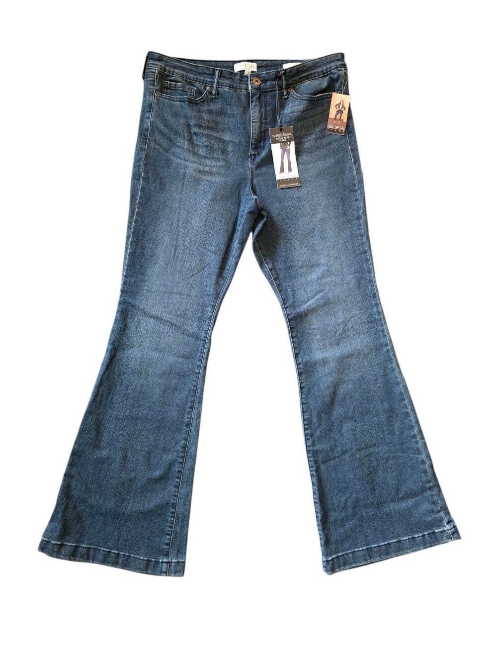 Sofia Jeans by Sofia Vergara Melisa High Rise Flare Size 14S NWT